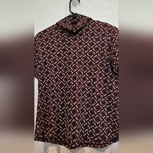 Vintage E.K. Designs shimmer black and red top